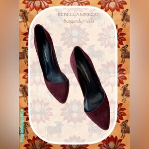 REBECCA MINKOFF | Kitten Heels Burgundy Red Suede Pumps